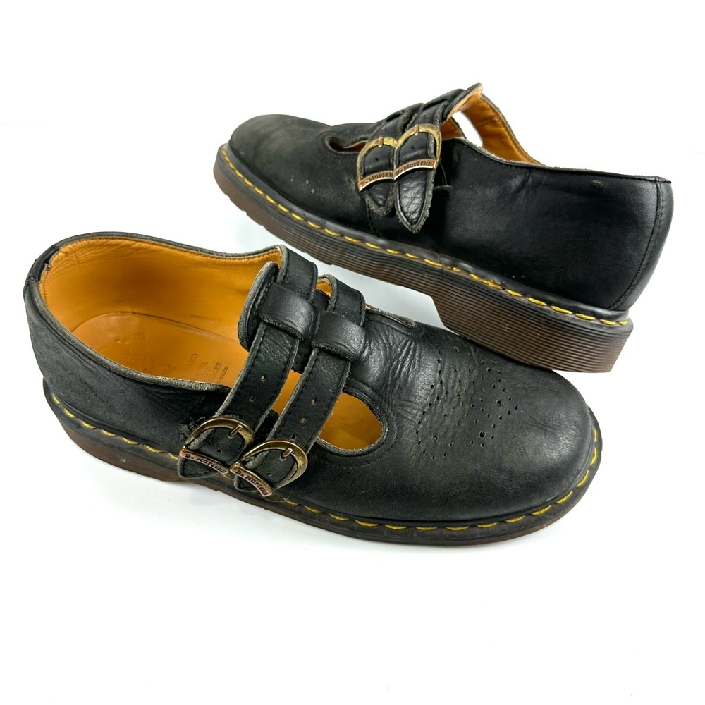 Vintage Dr. Martens Women’s Sz 9.5 Men’s 8 Mary Jane Casual Shoes Black Leather
